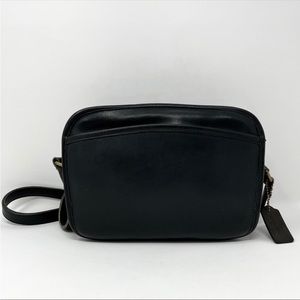 VTG Coach Lewiston Black Leather Shoulder Bag